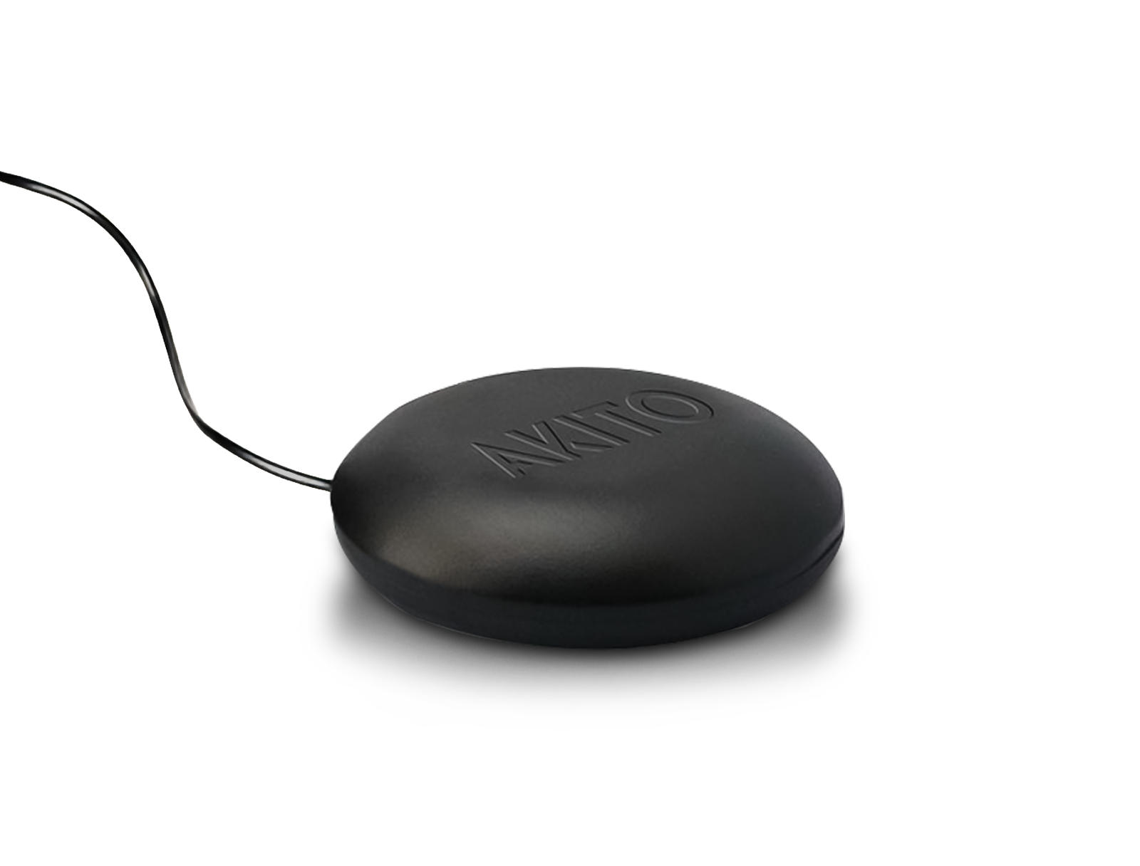Black Akito device with sleek design and connected cable