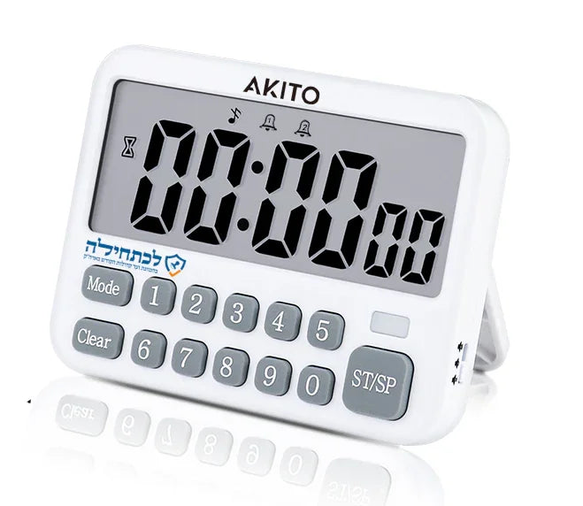 Digital timer with large display and keypad, ideal for kitchen or office use
